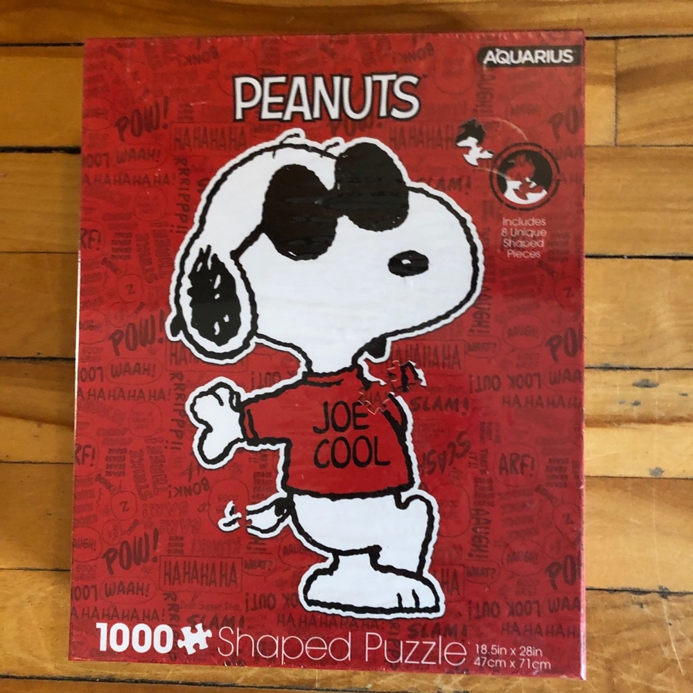 Snoopy Joe Cool Shaped 1000 Piece Jigsaw Puzzle Peanuts New Sealed!